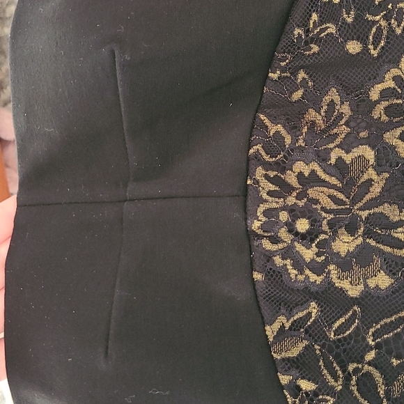 Diane von Furstenberg Black Metallic Garland Dress - Sz 14 - Picture 5 of 12